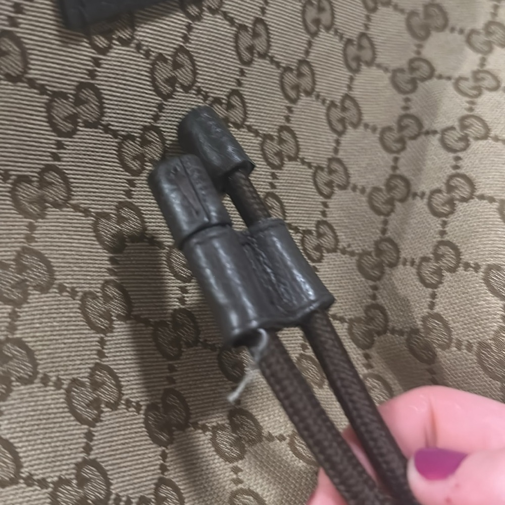 GUCCI monogram canvas drawstring backpack - Picture 10 of 13
